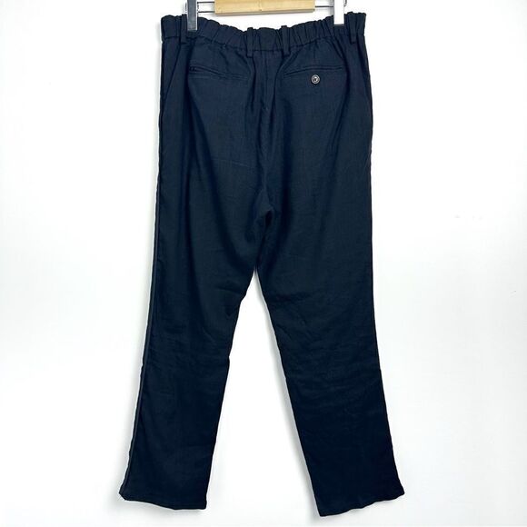 Vince Navy Linen Blend Ankle Pant Sz 30 - Picture 4 of 16